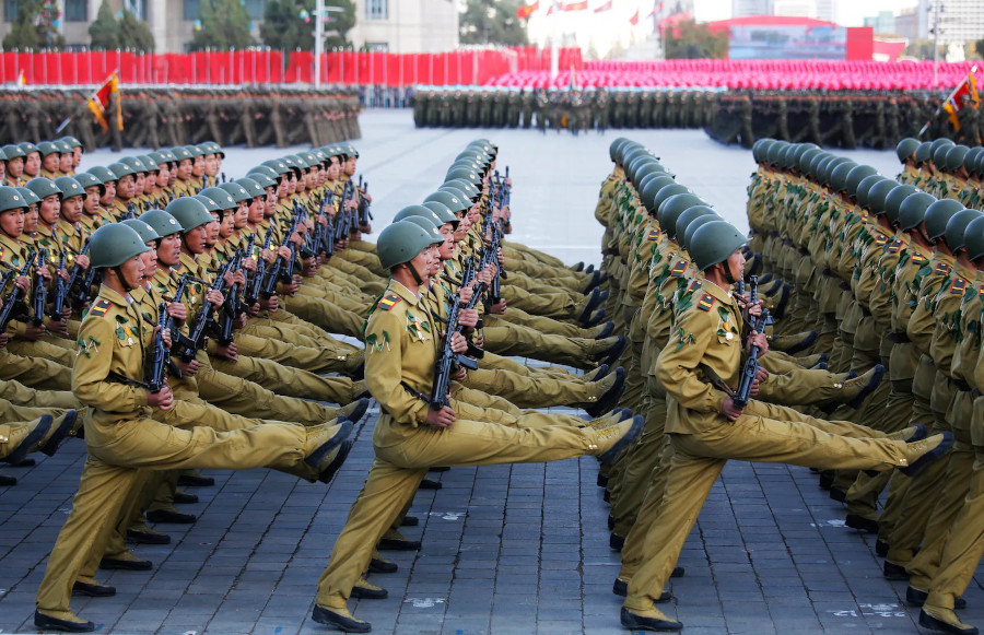 Picture of a North Korean military parade.